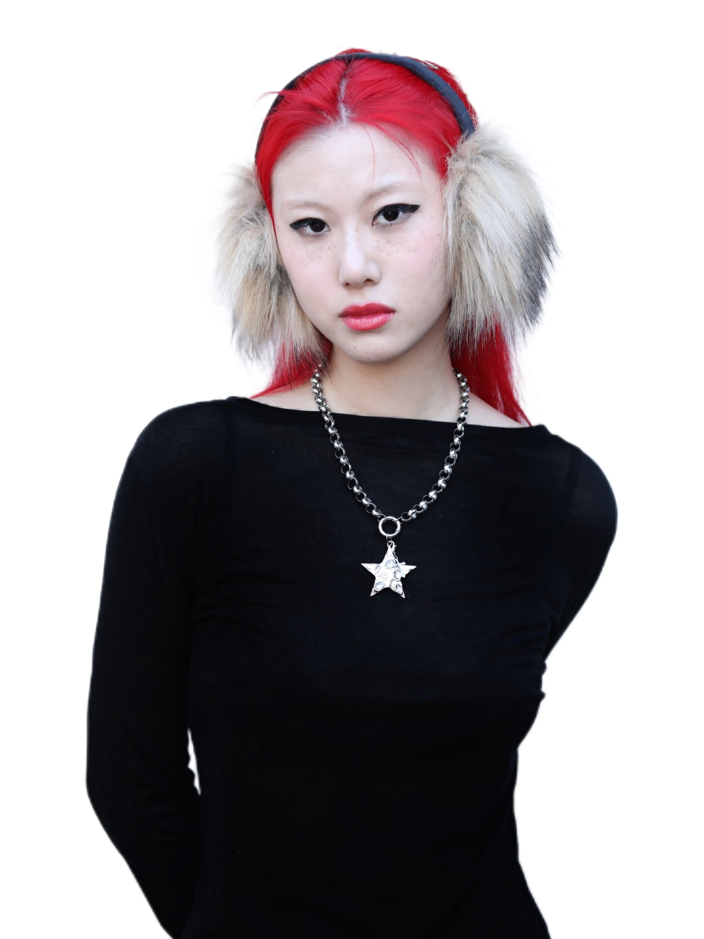 Original handmade stainless steel necklace with a zircon cross pendant| 46cm