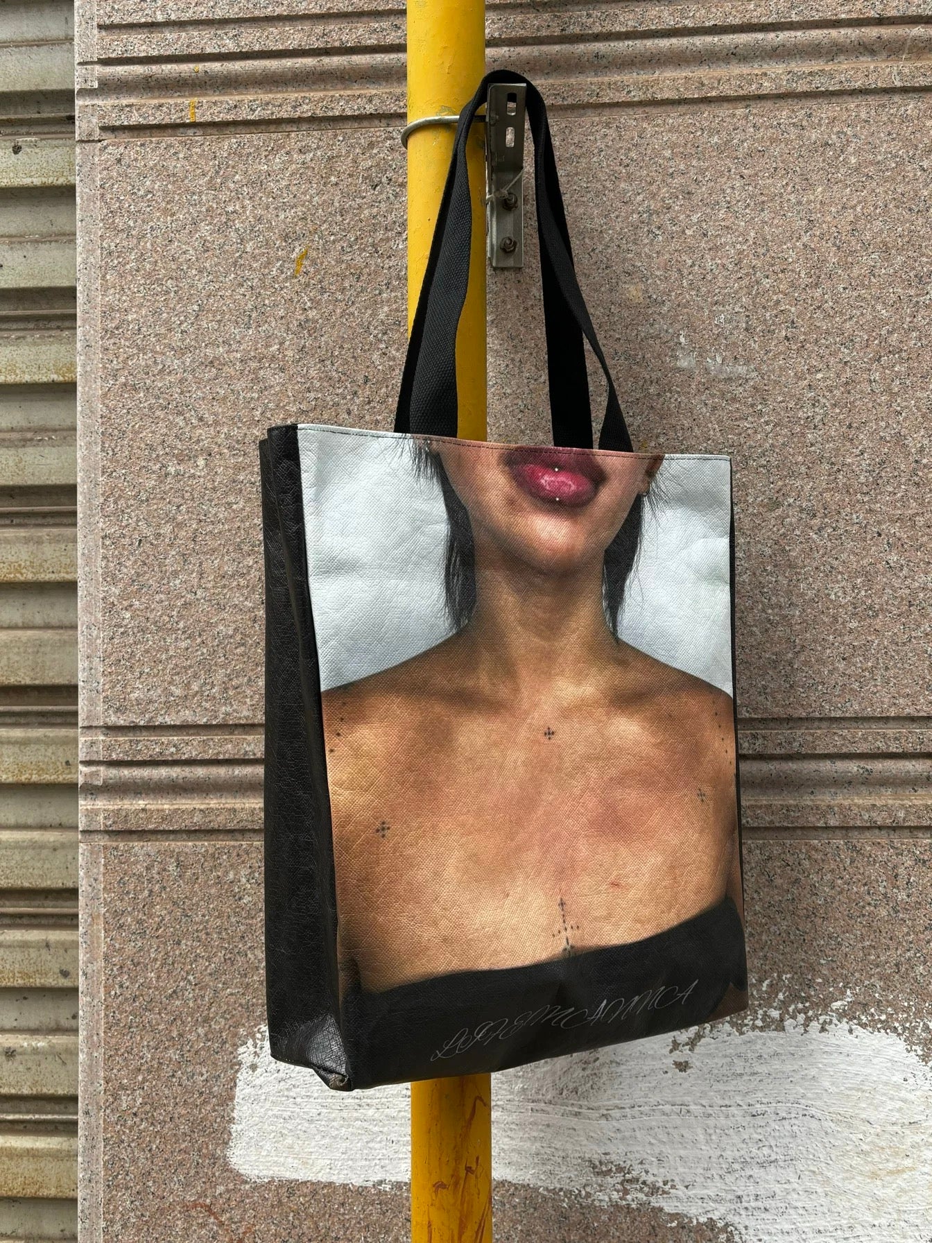 Original handmade portrait tote bag |width36cm|height 40cm(including the shoulder straps) )