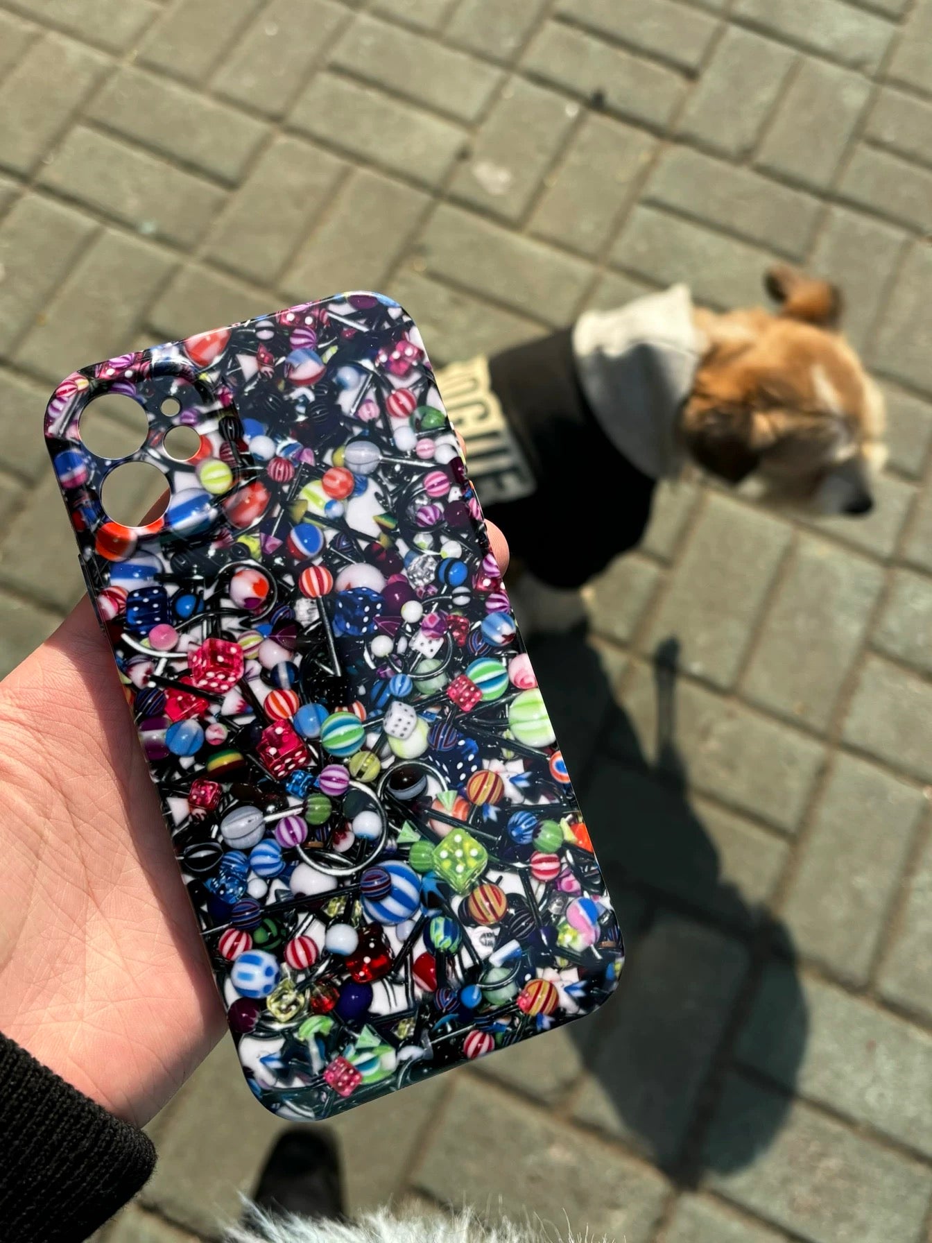 Colorful Bead Pattern Phone Case | Vibrant Bubble Design for Mobile