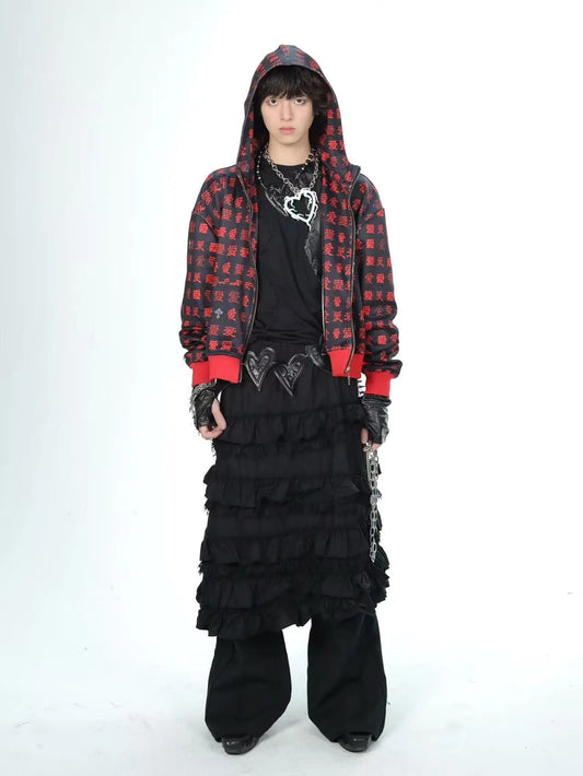 Love Embroidered Jacket with Polyester and Spandex | 39cm Shoulder, 58cm Length