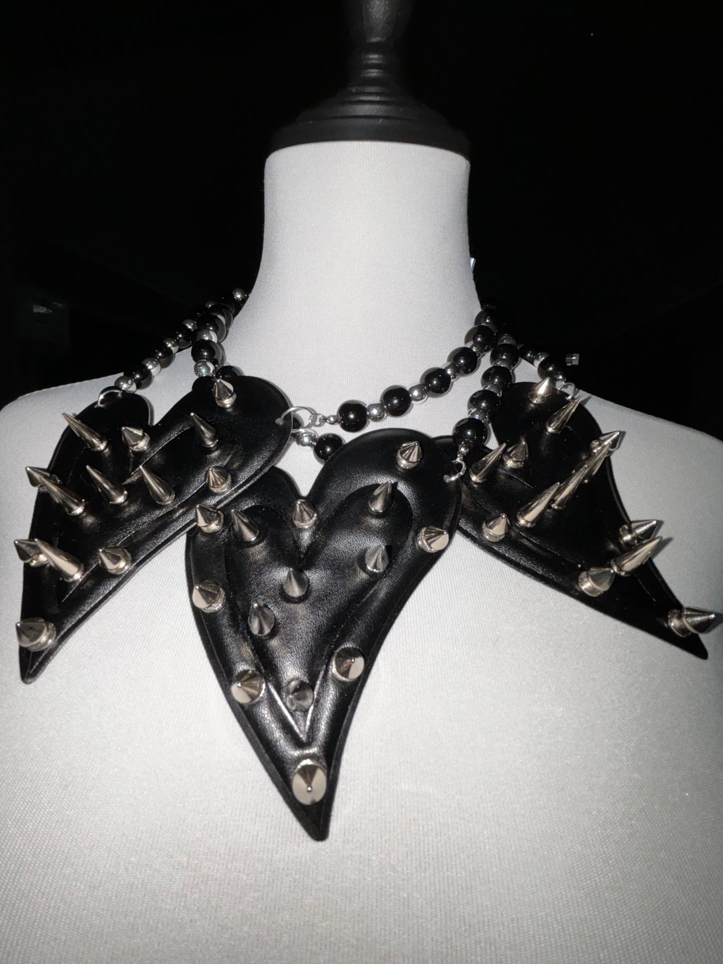 Studded Punk Necklace | Gothic Spiked Chain Jewelry | Edgy Alternative Accessory