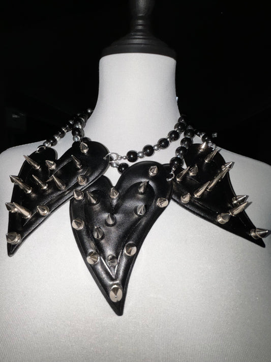 Studded Punk Necklace | Gothic Spiked Chain Jewelry | Edgy Alternative Accessory