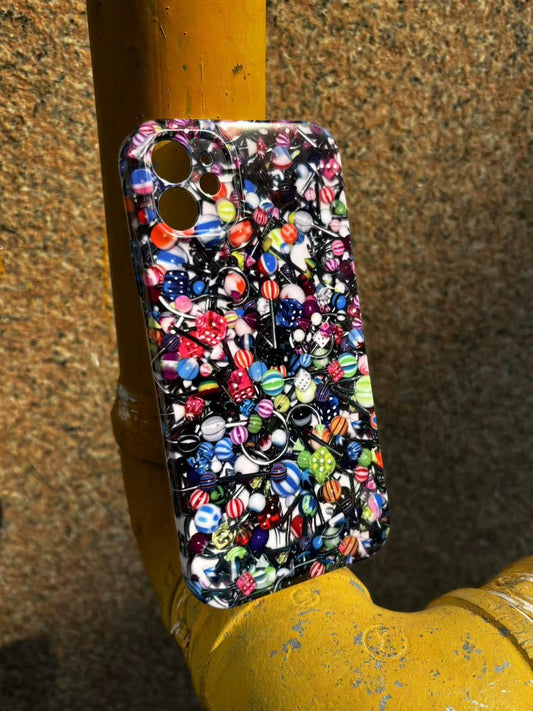 Colorful Bead Pattern Phone Case | Vibrant Bubble Design for Mobile